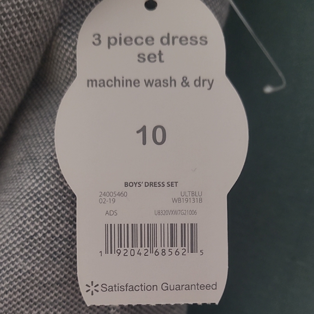 Boys Wonder Nation Classic Gray/Navy Suit Set, Size 10 - Picture 11 of 11